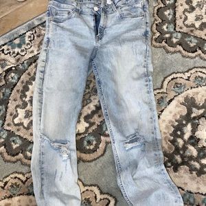 Light wash ripped jeans